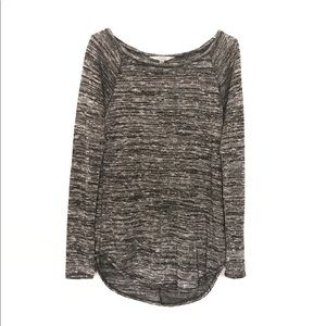 Athleta - Long Sleeve Grey Shimmer Shirt
